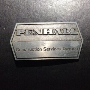 Vintage PENHALL Construction Service Division Belt Buckle